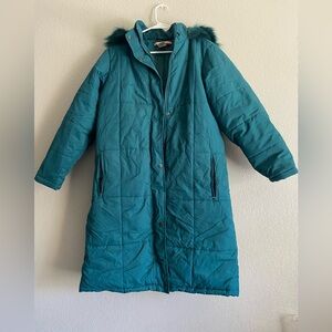 American Vintage Teal Puffer Jacket